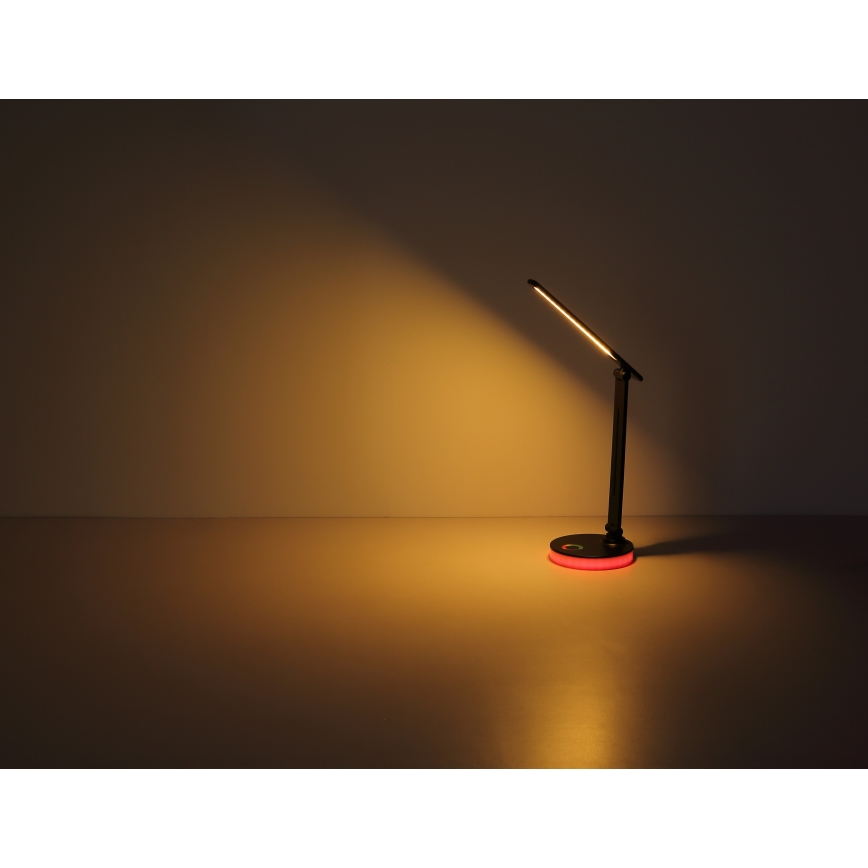Globo - LED RGBW Dimbare touch tafellamp LED/5W/230V + LED/2W 2700K/4000K/6500K zwart