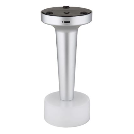 Globo - Dimbaar LED touch tafellampje LED/1W/3,7V 2700K/4000K/6500K 800 mAh USB mat chroom