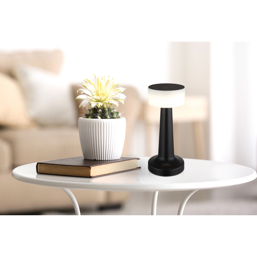 Globo - Dimbaar LED touch tafellampje LED/1W/3,7V 2700K/4000K/6500K 800 mAh USB zwart