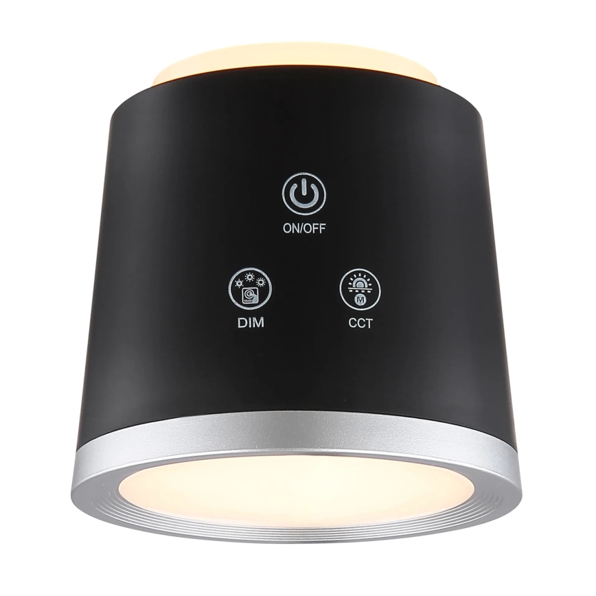 Globo - Dimbaar LED touch tafellampje 4in1 LED/6W/3,7V 3000K/4000K/6500K 1500 mAh USB zwart