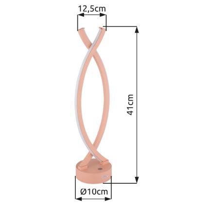 Globo - Dimbaar LED touch tafellampje LED/1W/3,7V 3000K 1800 mAh USB roze