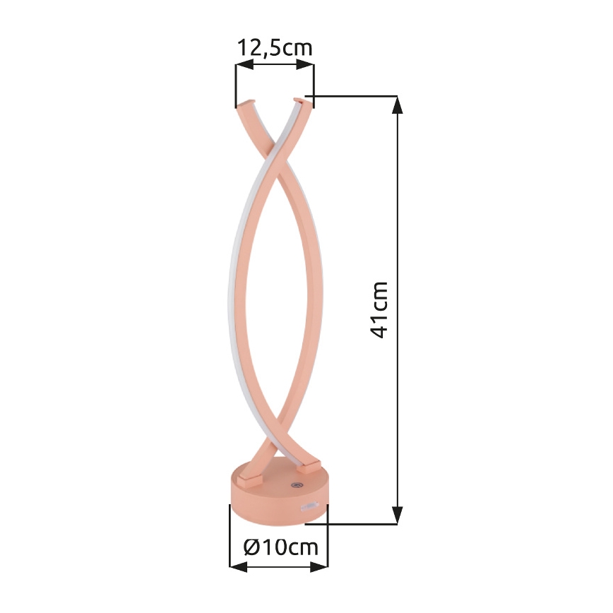 Globo - Dimbaar LED touch tafellampje LED/1W/3,7V 3000K 1800 mAh USB roze