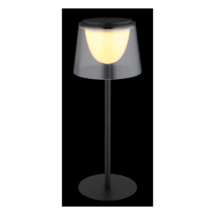 Globo - LED Dimbaar aanraken buitenshuis tafellamp LED/1,8W/5V IP44 1800 mAh zwart/gerookt
