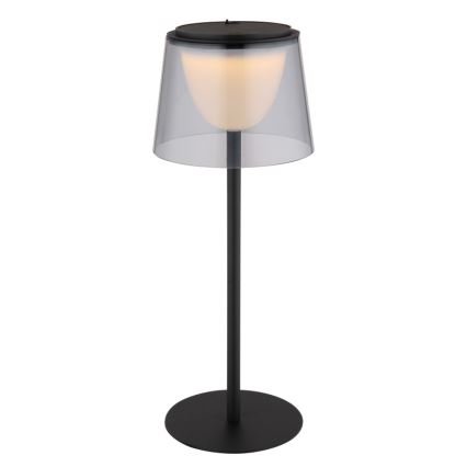 Globo - LED Dimbaar aanraken buitenshuis tafellamp LED/1,8W/5V IP44 1800 mAh zwart/gerookt