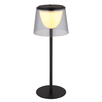 Globo - LED Dimbaar aanraken buitenshuis tafellamp LED/1,8W/5V IP44 1800 mAh zwart/gerookt