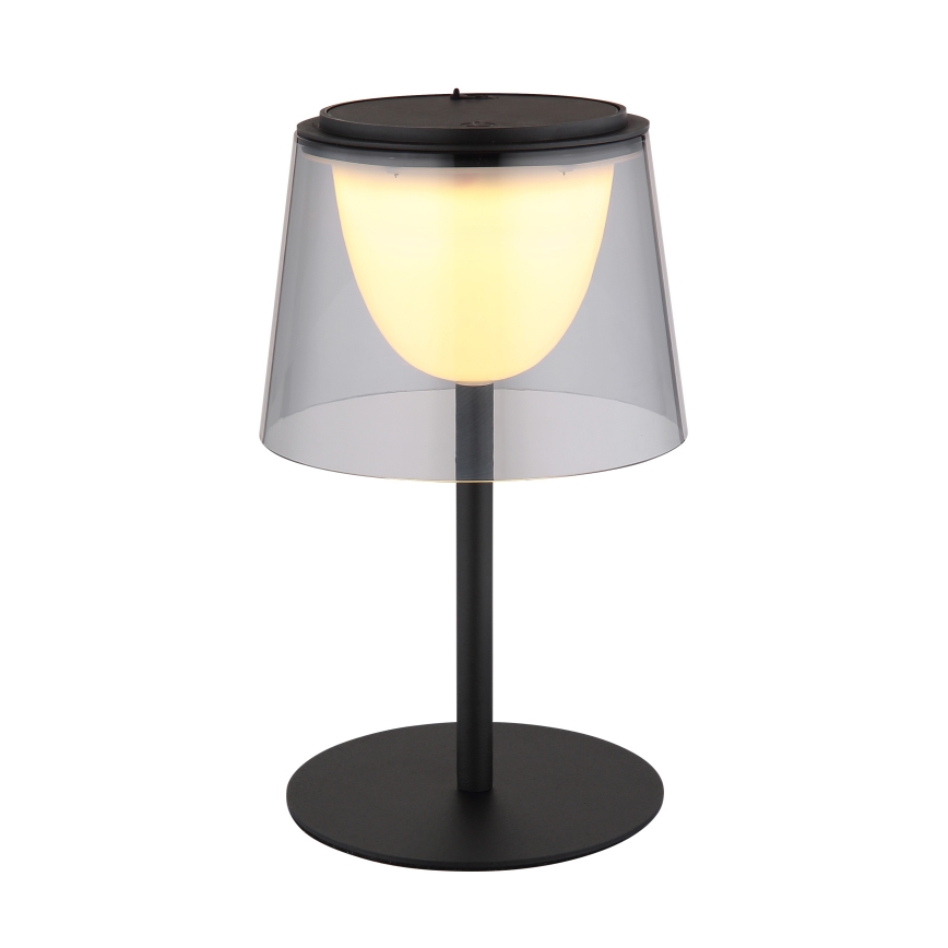Globo - LED Dimbaar aanraken buitenshuis tafellamp LED/1,8W/5V IP44 1800 mAh zwart/gerookt