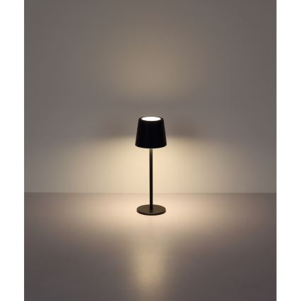 Globo - LED Dimbaar buitenshuis aanraken tafellamp LED/2W/5V 3000/4000/6000K 2200 mAh IP44 zwart