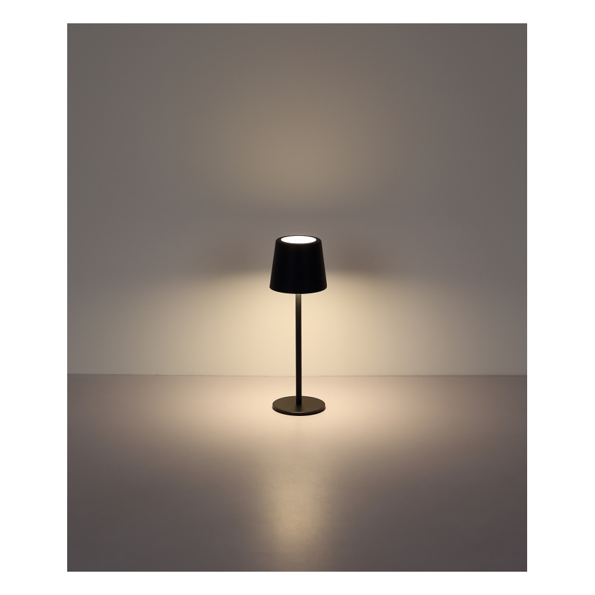 Globo - LED Dimbaar buitenshuis aanraken tafellamp LED/2W/5V 3000/4000/6000K 2200 mAh IP44 zwart