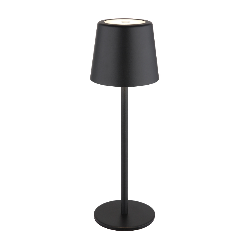 Globo - LED Dimbaar buitenshuis aanraken tafellamp LED/2W/5V 3000/4000/6000K 2200 mAh IP44 zwart