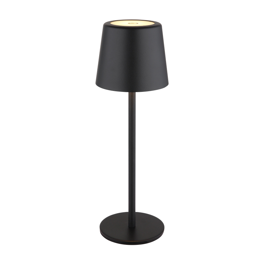 Globo - LED Dimbaar buitenshuis aanraken tafellamp LED/2W/5V 3000/4000/6000K 2200 mAh IP44 zwart