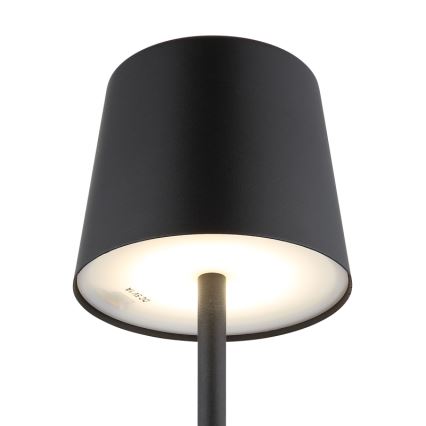 Globo - LED Dimbaar buitenshuis aanraken tafellamp LED/2W/5V 3000/4000/6000K 2200 mAh IP44 zwart