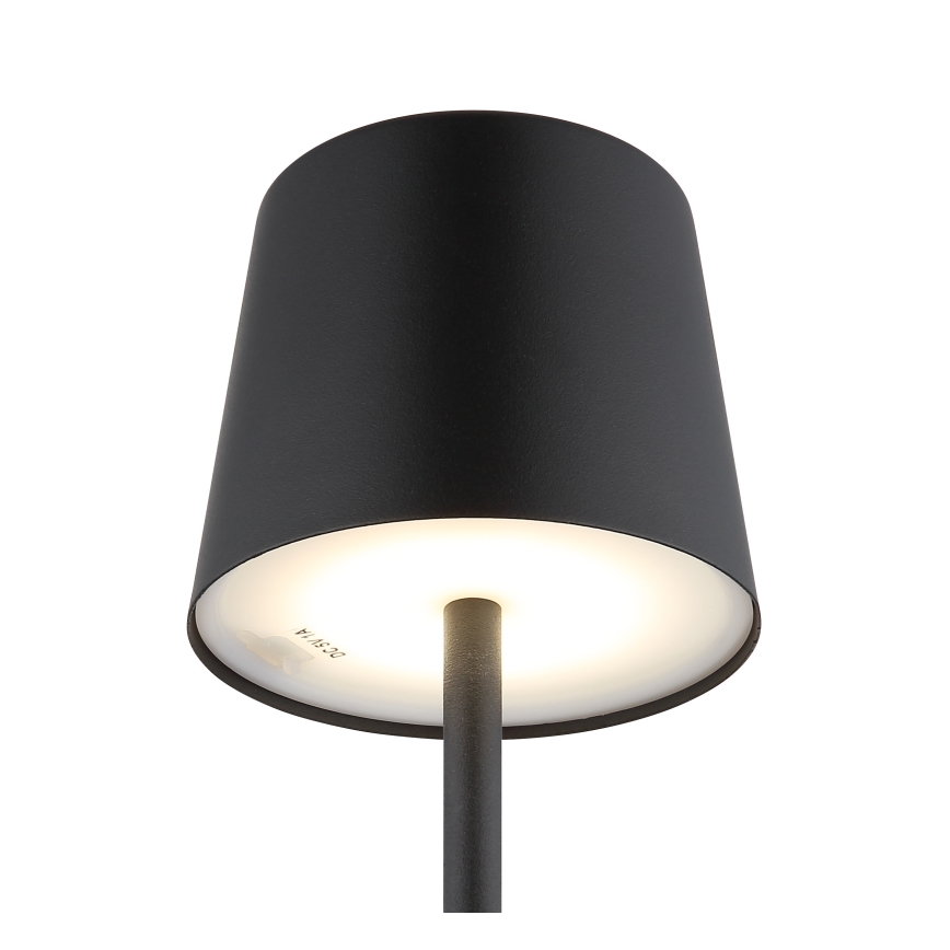 Globo - LED Dimbaar buitenshuis aanraken tafellamp LED/2W/5V 3000/4000/6000K 2200 mAh IP44 zwart
