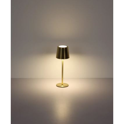 Globo - Dimbare LED-tafellamp met aanraakbediening en oplaadbare batterij LED/2W/3,7V 3000/4000/6000K 2200 mAh goudkleurig