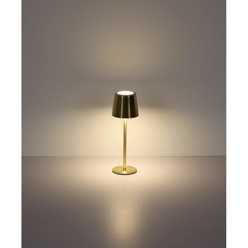 Globo - Dimbare LED-tafellamp met aanraakbediening en oplaadbare batterij LED/2W/3,7V 3000/4000/6000K 2200 mAh goudkleurig