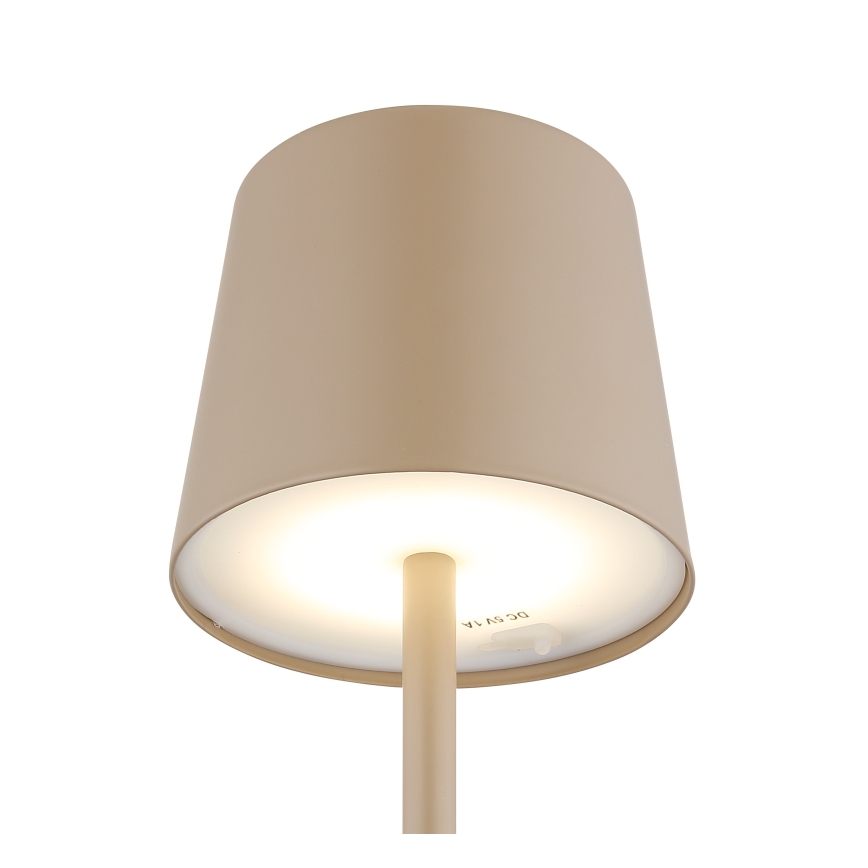 Globo - LED Dimbaar buitenshuis aanraken tafellamp LED/2W/5V 3000/4000/6000K 2200 mAh IP44 crème