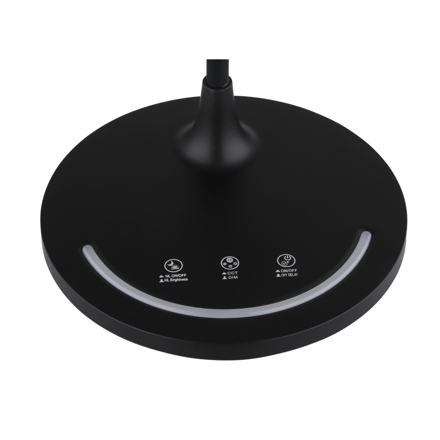 Globo - LED Dimbaar flexibel aanraken tafellamp LED/12W/230V 3000/4000/6500K CRI 90 zwart
