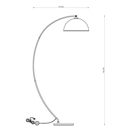 Globo - Vloerlamp 1xE27/60W/230V