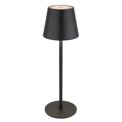 Globo - Dimbare aanraakbare oplaadbare buiten tafellamp 3-in-1 LED/3W/5V 3000/4000/5000K IP54 1800 mAh zwart