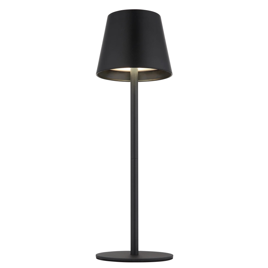 Globo - Dimbare aanraakbare oplaadbare buiten tafellamp 3-in-1 LED/3W/5V 3000/4000/5000K IP54 1800 mAh zwart