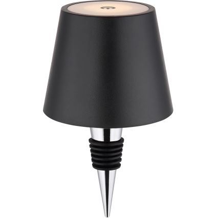Globo - Dimbare aanraakbare oplaadbare buiten tafellamp 3-in-1 LED/3W/5V 3000/4000/5000K IP54 1800 mAh zwart