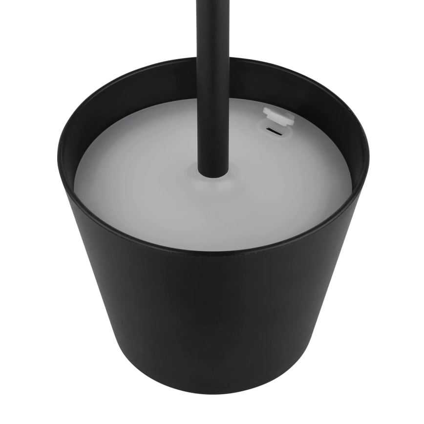 Globo - Dimbare aanraakbare oplaadbare buiten tafellamp 3-in-1 LED/3W/5V 3000/4000/5000K IP54 1800 mAh zwart