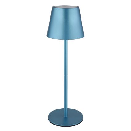 Globo - Dimbare oplaadbare buitentafellamp met aanraakbediening 3-in-1 LED/3W/5V 3000/4000/5000K IP54 1800 mAh blauw