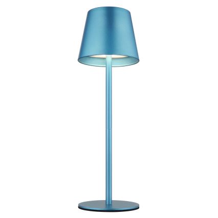 Globo - Dimbare oplaadbare buitentafellamp met aanraakbediening 3-in-1 LED/3W/5V 3000/4000/5000K IP54 1800 mAh blauw