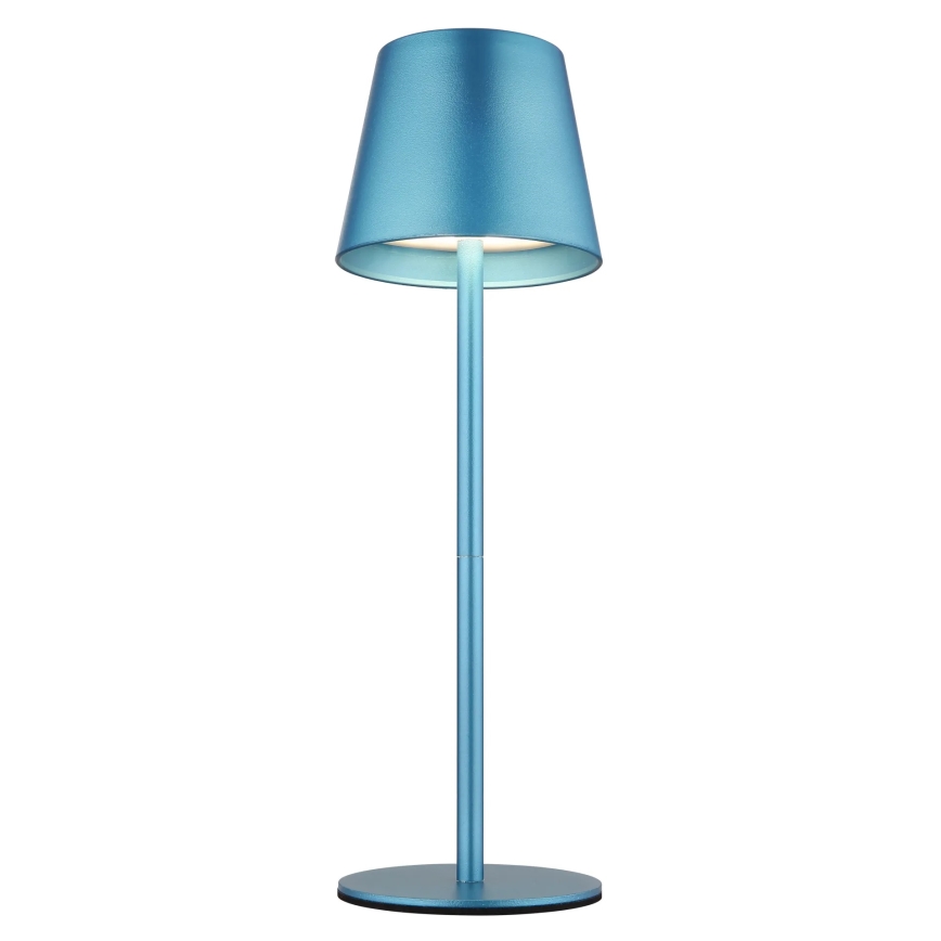 Globo - Dimbare oplaadbare buitentafellamp met aanraakbediening 3-in-1 LED/3W/5V 3000/4000/5000K IP54 1800 mAh blauw