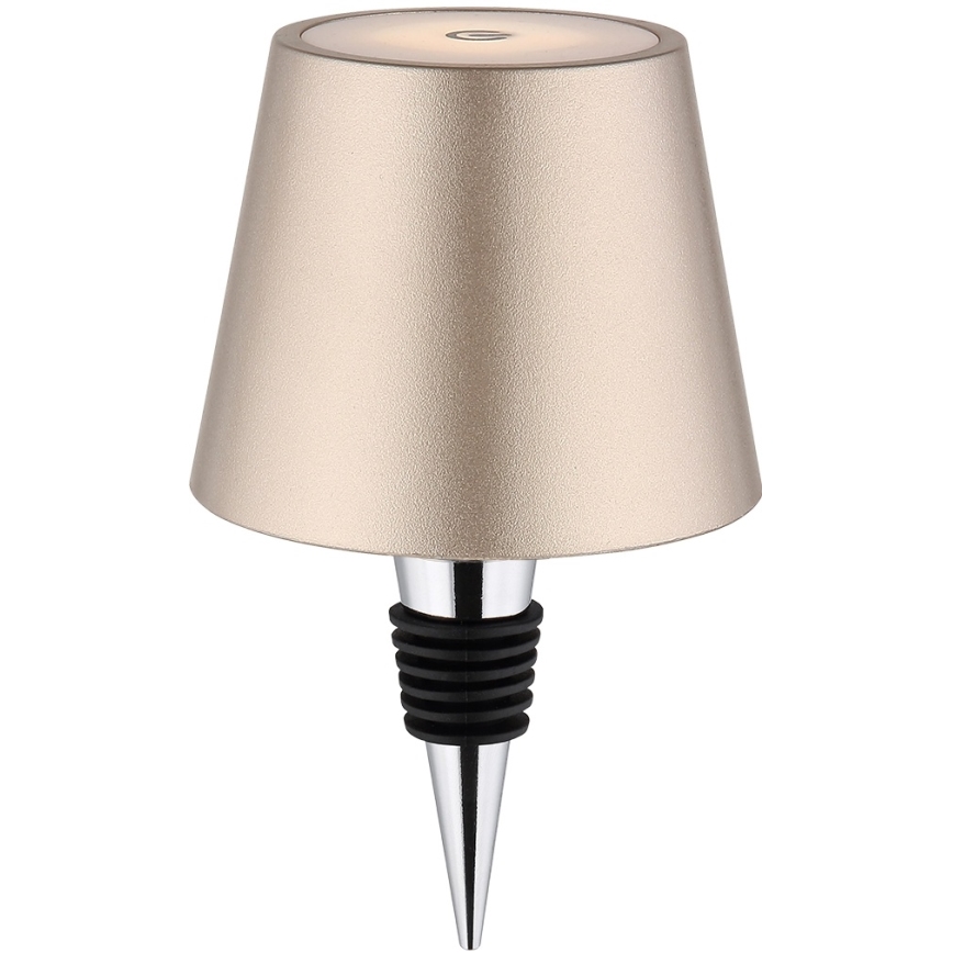 Globo - Dimbare, oplaadbare buitentafellamp met aanraakbediening 3-in-1 LED/3W/5V 3000/4000/5000K IP54 1800 mAh messing