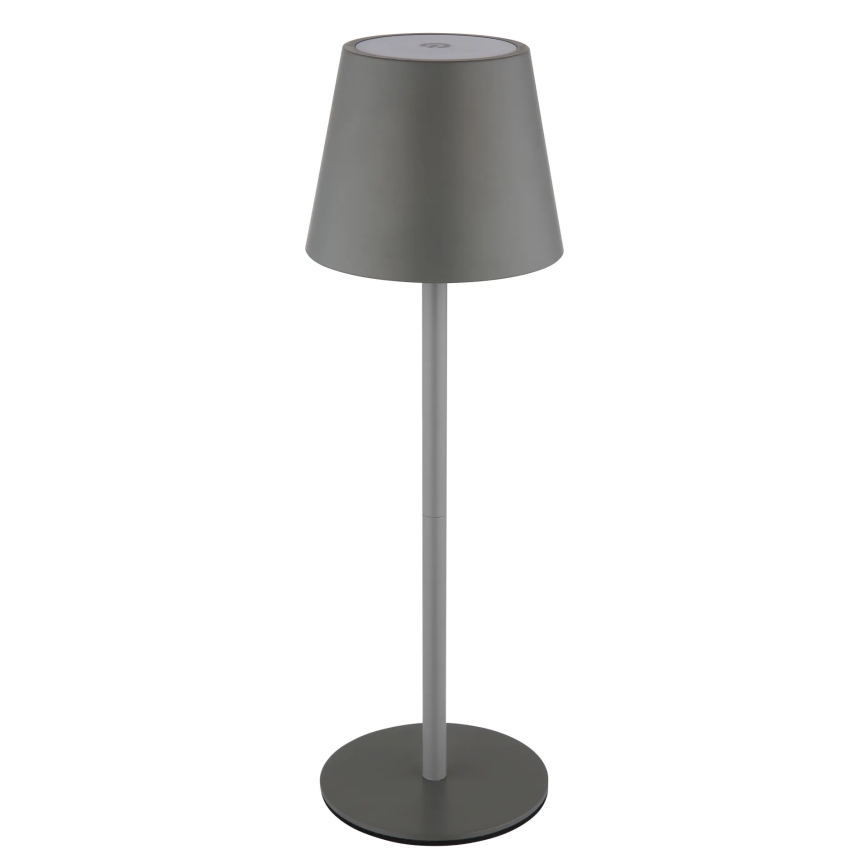 Globo - 3-in-1 dimbare LED aanraakgevoelige oplaadbare buitentafellamp 3W/5V 3000/4000/5000K IP54 1800 mAh grijs