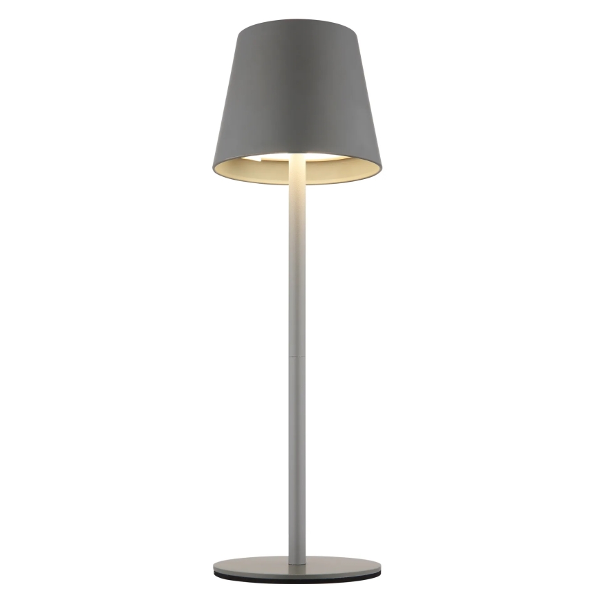 Globo - 3-in-1 dimbare LED aanraakgevoelige oplaadbare buitentafellamp 3W/5V 3000/4000/5000K IP54 1800 mAh grijs
