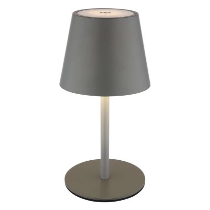 Globo - 3-in-1 dimbare LED aanraakgevoelige oplaadbare buitentafellamp 3W/5V 3000/4000/5000K IP54 1800 mAh grijs