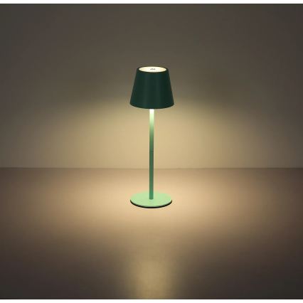 Globo - Dimbare aanraakgevoelige oplaadbare buitentafellamp 3-in-1 LED/3W/5V 3000/4000/5000K IP54 1800 mAh mintgroen