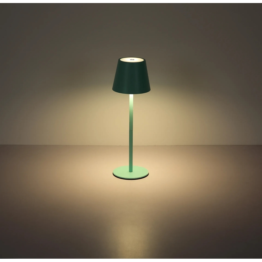 Globo - Dimbare aanraakgevoelige oplaadbare buitentafellamp 3-in-1 LED/3W/5V 3000/4000/5000K IP54 1800 mAh mintgroen