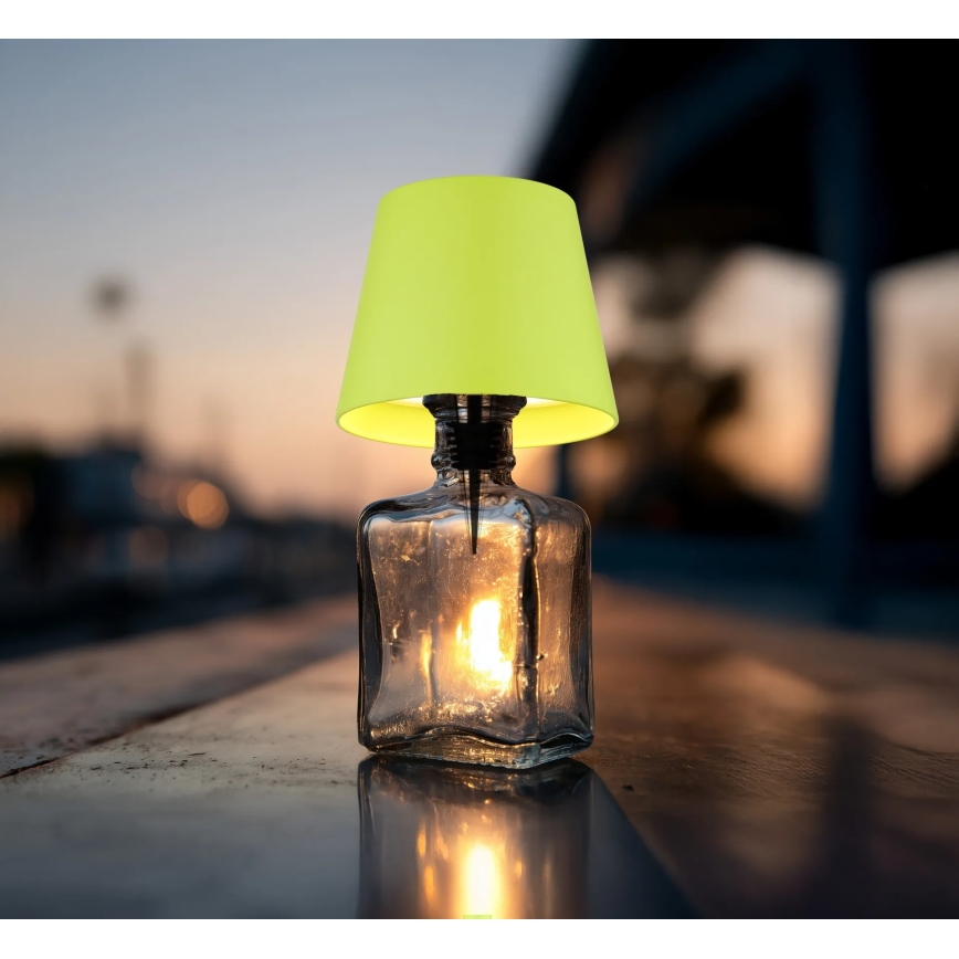 Globo - Dimbare, aanraakbediende oplaadbare buitentafellamp 3-in-1, LED 3W/5V, 3000/4000/5000K, IP54, 1800 mAh, groen