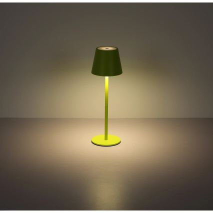 Globo - Dimbare, aanraakbediende oplaadbare buitentafellamp 3-in-1, LED 3W/5V, 3000/4000/5000K, IP54, 1800 mAh, groen