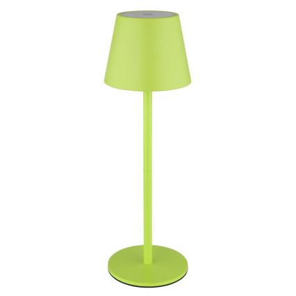 Globo - Dimbare, aanraakbediende oplaadbare buitentafellamp 3-in-1, LED 3W/5V, 3000/4000/5000K, IP54, 1800 mAh, groen