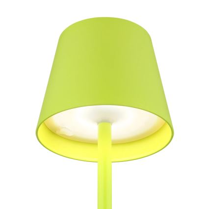 Globo - Dimbare, aanraakbediende oplaadbare buitentafellamp 3-in-1, LED 3W/5V, 3000/4000/5000K, IP54, 1800 mAh, groen