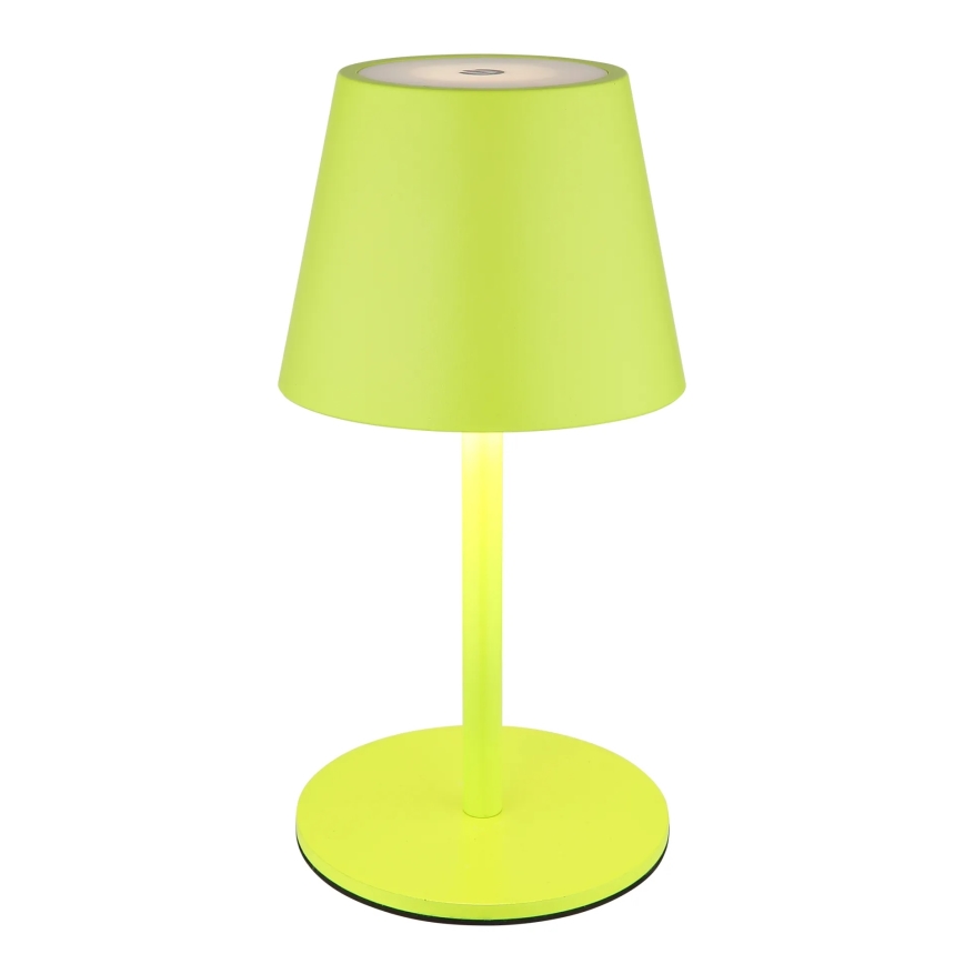 Globo - Dimbare, aanraakbediende oplaadbare buitentafellamp 3-in-1, LED 3W/5V, 3000/4000/5000K, IP54, 1800 mAh, groen