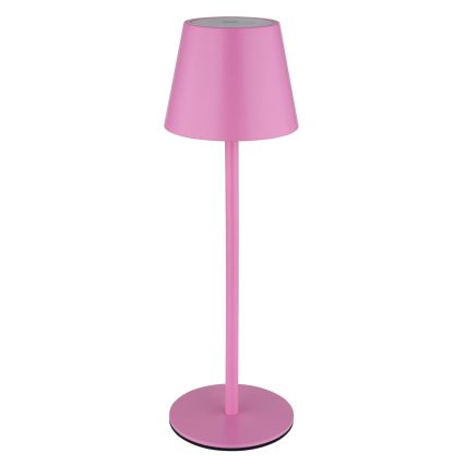 Globo - Dimbare oplaadbare LED-buitentafellamp met aanraakbediening 3-in-1 LED/3W/5V 3000/4000/5000K IP54 1800 mAh roze
