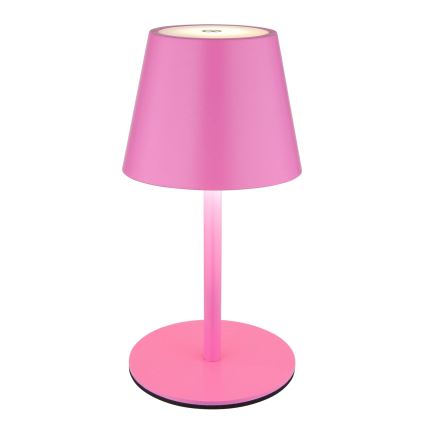 Globo - Dimbare oplaadbare LED-buitentafellamp met aanraakbediening 3-in-1 LED/3W/5V 3000/4000/5000K IP54 1800 mAh roze