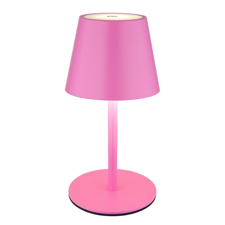 Globo - Dimbare oplaadbare LED-buitentafellamp met aanraakbediening 3-in-1 LED/3W/5V 3000/4000/5000K IP54 1800 mAh roze