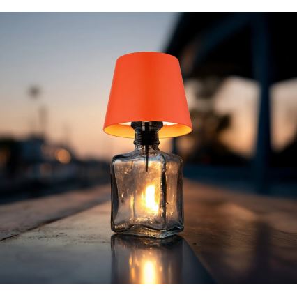Globo - LED dimbare, aanraakgevoelige oplaadbare buitentafellamp 3-in-1 LED/3W/5V 3000/4000/5000K IP54 1800 mAh rood