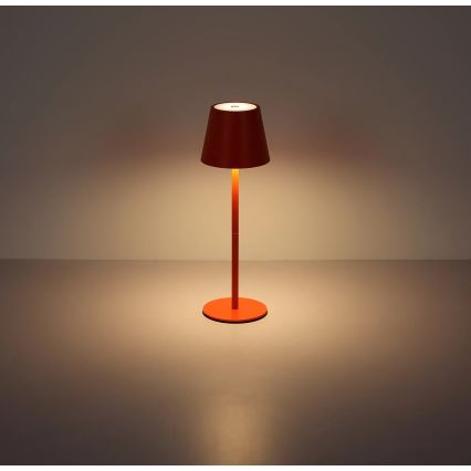 Globo - LED dimbare, aanraakgevoelige oplaadbare buitentafellamp 3-in-1 LED/3W/5V 3000/4000/5000K IP54 1800 mAh rood