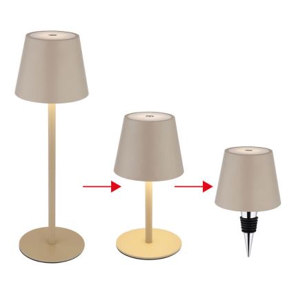 Globo - Dimbare aanraakgevoelige oplaadbare tafellamp voor buiten LED/3W/5V 3000/4000/5000K IP54 1800 mAh