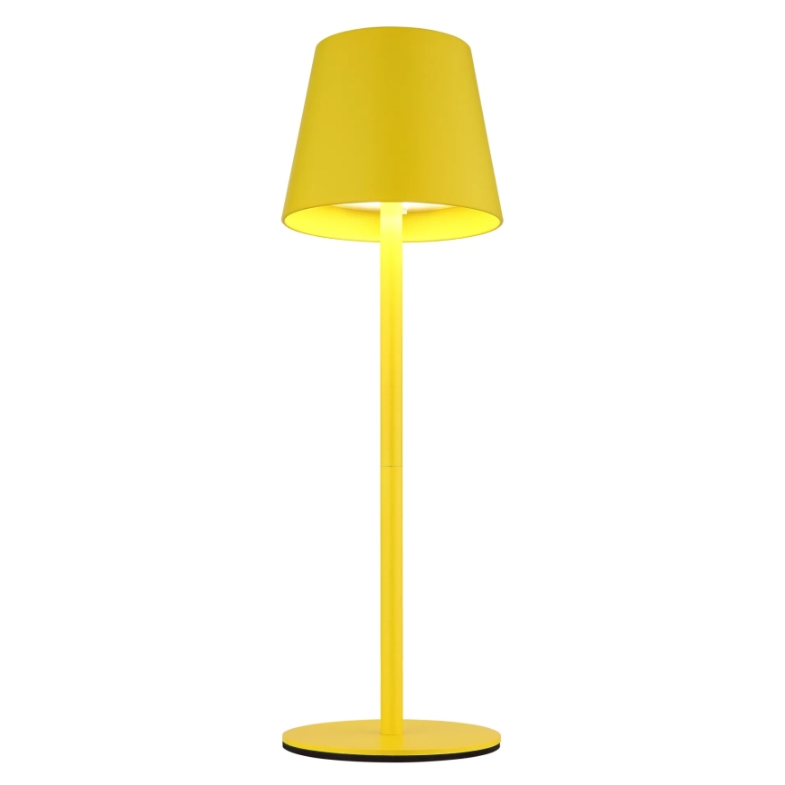 Globo - Dimbare, oplaadbare tafellamp voor buiten met aanraakbediening, 3-in-1, LED/3W/5V, 3000/4000/5000K, IP54, 1800 mAh, geel