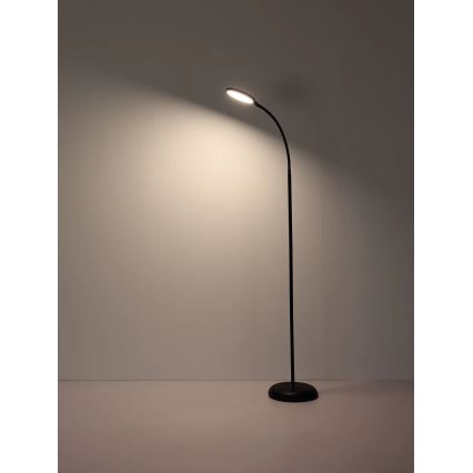 Globo - LED-dimbare vloerlamp met aanraakbediening, LED 8W, 230V, kleurtemperaturen 2700K/4000K/6500K, zwart