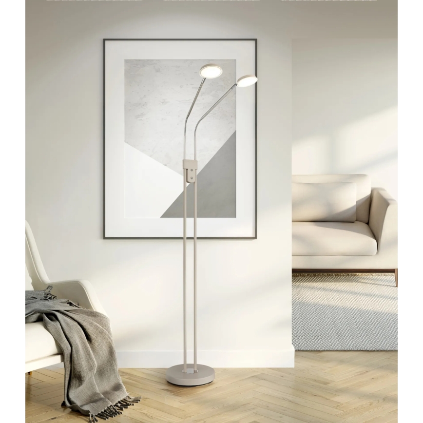 Globo - Dimbare LED-vloerlamp 2xLED/6,5W/230V 2700/3350/4000K beige