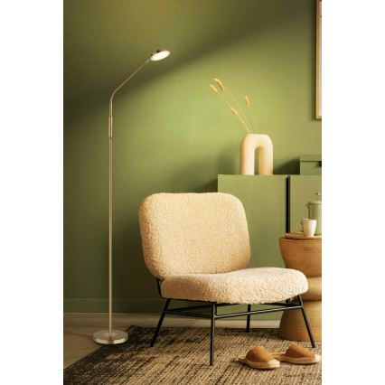 Globo - LED dimbare vloerlamp met touchbediening LED/6,5W/230V 2700/3350/4000K messing