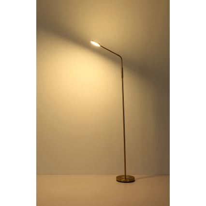 Globo - LED dimbare vloerlamp met touchbediening LED/6,5W/230V 2700/3350/4000K messing